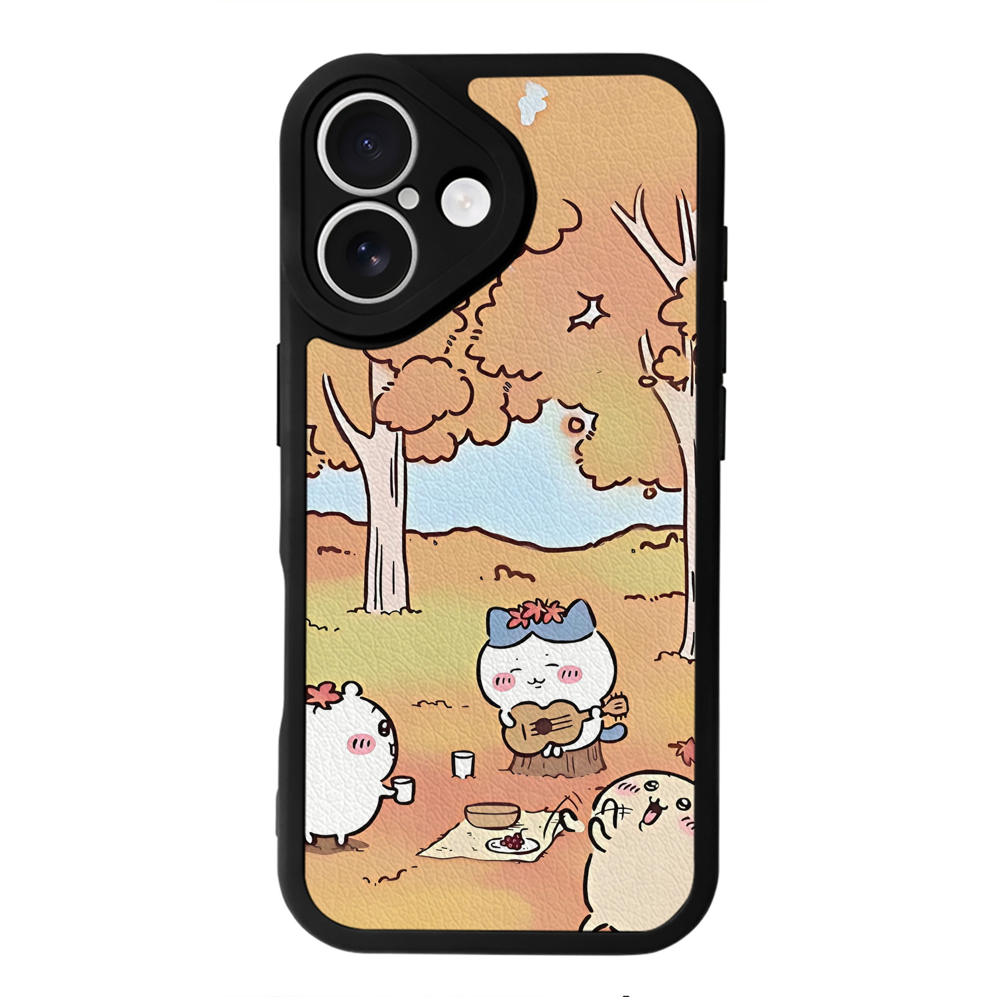 （画像用） ちいかわ Chii-kawa 【iPhone 16シリーズ対応】シリコンスマホケース（レザー調） 材質：シリコン